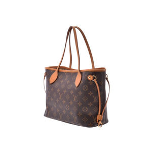 Louis Vuitton brown handbag leather Neverfull Monogram